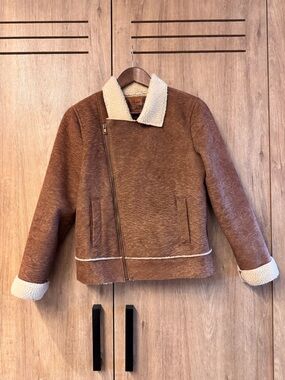 Vintage Ralph Lauren Wild Frontier Jacket Unisex Size M Brown Sherpa